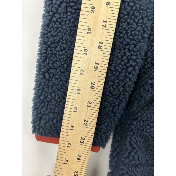 LL Bean Mountain Pile Fleece Hoodie Women SmallBlue Long Jacket Full Zip Sherpa - Picture 6 of 17